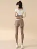 Conjunto de Yoga Falso Duas Peças de Verão para Mulheres, Manga Curta Color Block, Não Precisa de Sutiã, Cintura Alta, Anti-Exposição, Calça Longa Esportiva Fitness