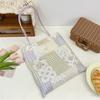 59162 Bolsa de Hombro de Compras con Estampado Ins Coreano Perezoso Cuadros Dulces Bolso de Lona para Ropa Casual de Trabajo Bolso de Mano