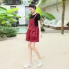 Macacão Curto Jeans Casual Feito Sob Medida para Mulheres, Estilo Fino, Novo Modelo 2026, Estiloso e Rejuvenescedor para Figuras Baixas, Peça Única Cinco