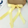 Estilo transfronteiriço mesmo estilo preto laço de fita longo grampo de cabelo estilo menina fofa outono e inverno elástico de fita para cabelo acessórios de cabelo adorno de cabeça