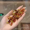 Accesorios, Joyería y Accesorios para Manualidades de Barril de Cobre Puro Incrustado con Ágata Envuelto en Seda