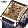 Ganador ganador 002 Reloj de Moda para Hombre Casual Europeo y Americano Hueco Manual Mecánico al por Mayor