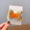 Série de Halloween ~ Faixa de Cabelo Cabeça de Abóbora Bruxinha Grampo de Cabelo Escuro Engraçado Grampo de Cabelo Laço de Renda Aranha Engraçado