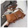 Bolsa Estilo Japonês e Coreano Feminina Macia PU Texte Bolsa de Axila Nova Chegada Primavera 2024 Cinto Decorativo Nicho Bolsa de Ombro Transversal