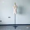 Vestido de noiva de veludo damasco modelo expositor para vitrine de loja de roupas femininas manequim de meio corpo ajustável suporte feminino