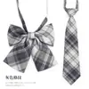 Pajarita a Cuadros Estilo Japonés JK para Niñas, Corbata de Lazo sin Nudo Estilo Escolar para Fotos de Graduación, Camisa de Uniforme Marinero para Niños