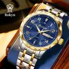 Relógio Masculino Luminoso à Prova d'Água com Calendário Duplo, Estilo Casual Business, Relógio de Pulso de Quartzo Prismático, Venda Direta de Fábrica, Dropshipping Disponível