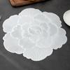 Placemat bronzeador PVC redondo tapete de mesa isolado termicamente à prova d'água e à prova de óleo Explosivo transfronteiriço tridimensional em relevo fundo sólido Western Placemat
