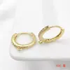 Retención de Color Fuerte Chapado en Oro Cobre Zirconia Micro-pavimentada Brazaletes para Orejas con Colgante Pinzas para Orejas Pendientes de Tachuela DIY Hechos a Mano Accesorios para Pendientes Venta al por Mayor