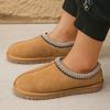 2024 Nuevas Botas de Nieve Ug Transfronterizas Talla Grande Estilo Étnico para Hombre Botas de Nieve de Suela Fina Pantuflas de Algodón para Parejas Zapatos de Mujer