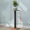 Estante de Flores Sala de Estar de Pie Hierro Balcón Estante de Almacenamiento para Macetas Exhibidor de Plantas de Interior Junto al Mueble de TV