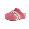 Pantuflas Cerradas de Suela Gruesa para Mujer, Nuevo Estilo Primavera 2026, con Cordones para Aumentar la Altura, Estilo Birkenstock, Slip-On, Versátiles, Zapatos de Entrenamiento Alemanes