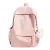 Mochila escolar para estudantes universitárias, versão coreana, grande capacidade, mochila simples de cor sólida para alunos do ensino fundamental II e médio, unissex