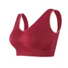 Ropa interior sin cables para mujer, Sujetador deportivo fino sin costuras con espalda de malla hueca y cierre de botón frontal, con sujetador de yoga acolchado