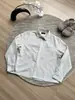 Camisa de Seersucker Rayada de Alta Calidad, Camisa Casual de Hombro Recto y Manga Larga con un Sofisticado Diseño Rayado Retro, Estilo Americano con Ambiente Relajado