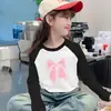 Camiseta de Manga Larga con Bloques de Color para Niña, Cuello Redondo, Forro Polar, Capa Base, Ropa de Otoño Invierno para Niños, Top Cálido para Bebé Niña