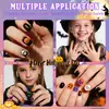 Uñas Postizas de Halloween Transfronterizas para Niños, Decoraciones de Uñas Portátiles, Pegatinas para Uñas de Niños, Juego de Herramientas al por Mayor de Productos Terminados
