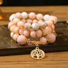 Pulseras Personalizadas de 3 Capas, Pulseras Elásticas de Cuentas de Vidrio Multicapa, Pulseras Coloridas de Sensación Fresca, Cuentas de Cerámica, Joyería Clásica para la Mano