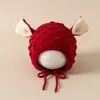 Toucas para Bebê, Toucas de Tricô para Bebê Outono e Inverno, Toucas de Lã, Toucas com Proteção para Orelhas para Meninos e Meninas, Toucas Baotou, Toucas Quentes para Bebês