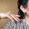 Novos brincos de coelho mecânico versão coreana retrô antigos para mulheres moda design simples senso de rede vermelha uma geração de brincos de cabelo