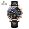 Chenxi chenxi cinturón multifuncional para hombre reloj de negocios reloj de cuarzo fase lunar estrella calendario de hora 973