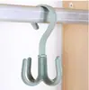 Gancho para bolso giratorio creativo de cuatro garras zapatero tendedero para corbatas bufanda perchero para abrigos perchero de plástico perchero