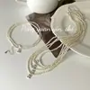 Suchuang S925 Prata Esterlina Pérola Natural de Água Doce Urso Pingente Colar Feminino Novo Explosivo Luxo Leve Corrente de Clavícula com Contas