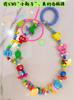 Color macaron infantil lindo botines pequeños agujero recto material de aleación diy cadena para teléfono móvil accesorios para el cabello accesorios lote