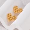 Aretes Europeos y Americanos de Acero Inoxidable Diseño Nicho Empalme Corazón Aretes de Acero Titanio Aretes Joyería Envío Directo