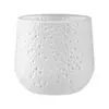 Rotulagem e entrega transfronteiriça de vasos de flores de mesa pequenos, vasos de flores de plástico cerâmico com imitação da superfície da lua criativos, vasos de flores artificiais