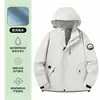 Chaqueta Tres en Uno para Exteriores para Hombres y Mujeres, Conjunto de Dos Piezas de Chaqueta de Algodón Impermeable y Cortavientos para Senderismo, Ropa de Montañismo con Logo Impreso Personalizado