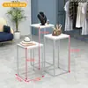 Tienda de Zapatos Estante de Exhibición de Hierro de Piso a Techo Red para Bolsos Redes Estante para Zapatos Tienda de Ropa Estante de Exhibición Dorado