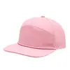 Boné de beisebol personalizado de sete painéis, aba reta, nylon, secagem rápida, transfronteiriço, com cordão, malha perfurada a laser, respirável, boné bico de pato de alta qualidade