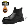 Botines Chelsea transfronterizos de talla grande, nueva colección otoño/invierno, estilo slip-on, forrados de felpa, botines cortos, para hombre, que aumentan la altura, antideslizantes, modernos botines Martin