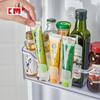 KM 6225 Rack de armazenamento de molho de salada de molho de geladeira Rack de tempero de mostarda Rack de armazenamento de geladeira com economia de espaço 3 Pack