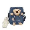 Bolsa Pequena de Lona Ins Feminina 2023 Nova Chegada Moda Coreana Doce Bolsa Transversal Bolsa de Urso de Pelúcia Bolsa de Ombro