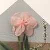 Organza Versátil Coreano Flor Pequeña Cosida a Mano Hilo de Borde Quemado Flor de Hilo Flor de Pinza para el Cabello Atadura para el Cabello Accesorio para el Cabello Flor de Ramillete Accesorios de Flor
