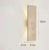 Lámpara de pared artística de travertino amarillo en estilo chino retro wabi-sabi para dormitorio, sala de estar, pared de fondo, pasillo y escalera, luz LED cálida