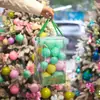 Bolas de Natal Bolas Plásticas Acessórios de Decoração para Árvore de Natal Caixas com Grade de Nove Quadrados 6 Bolas Pintadas Conjunto de Bolas de Formato Especial