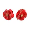 Brincos de Flor Gota de Óleo Agulha de Prata Simples Personalidade Temperamento Brincos de Tarraxa Nicho Versátil Luxo Leve Brincos de Alta Qualidade Atacado para Mulheres