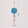 Pingente decorativo estilo mediterrâneo para casa, fundo de parede, decoração de jardim de infância, farol, vela, artesanato em madeira