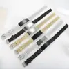 Pulsera de Tubo Curvo Liso de Acero Inoxidable de Venta Caliente Transfronteriza, Personalizable con Texto Grabado, Correa de Reloj Texturizada Inspiradora Personalizada para Hombre, Accesorio de Mano de Acero de Titanio