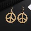 Comercio exterior europeo y americano nuevo simple personalidad redondo logo de la paz pendientes collar moda retro símbolo antibélico conjunto