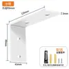 Soporte de Pared Triangular de Acero Inoxidable sin Perforar Soporte para Panel de Pared Marco de Soporte en Forma de L Código de Ángulo Ángulo Recto de 90 Grados Estante de Almacenamiento