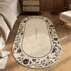 Tapete Estilo Medieval Oval Quarto Lateral de Cama Sala de Estar Varanda Tatame Quarto Principal Quarto Especial Tapete Longo de Chão