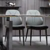 Silla de Comedor Estilo Italiano de Lujo Ligero Mid-Century Wabi-Sabi, Silla de Diseñador con Sensación de Alta Gama, Silla de Comedor con Respaldo de Tela, Silla de Ocio para el Hogar