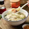 Pacote de Sopa de Wonton, Dumplings de Wonton de Alta Qualidade, Macarrão Instantâneo com Camarão Seco e Algas Marinhas, Condimentos Domésticos, Macarrão de Arroz Fresco para Catering