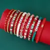 Enfeites Transfronteiriços de Natal Papai Noel Colorido Tecido de Natal Árvore de Natal Pulseira de Combinação de Argila Macia Conjunto de Natal