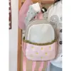 Dropshipping 2026 Modelo Nuevo Mochila Infantil con Bloques de Color, Bordado de Manzana Linda, Mochila Ligera de Viaje