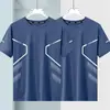 Camiseta de Secagem Rápida Masculina Seda Gelo Verão Fina Esportiva Manga Curta Solta Roupas de Fitness Treino Roupas de Corrida Tops Outdoor